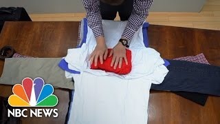 Bundle Packing For Wrinkle Free Clothes  CarryOn  NBC News [upl. by Lady]