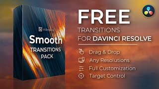 FREE Smooth Transitions Pack for DaVinci Resolve 18  Custom Effects  Tutorial [upl. by Jori]