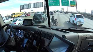 Trucker helps stranded motorcyclist in Chicago [upl. by Douville649]