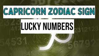 Capricorn Lucky Numbers [upl. by Schilling581]