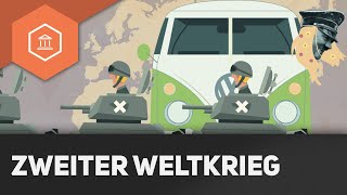 Kriegsverlauf Zweiter Weltkrieg  2 WK Einfacher Überblick 2 [upl. by Led]