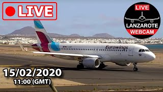 Lanzarote Webcam  Live event from from Lanzarote Airport Canary Islands Spain [upl. by Grubb]