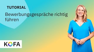 Bewerbungsgespräche richtig führen [upl. by Assirhc]