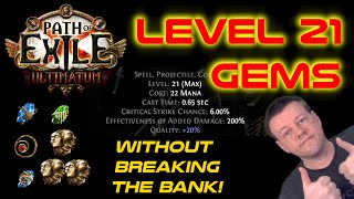 How to make LEVEL 21 SKILL GEMS with quality 20 in Path of Exile [upl. by Eicyal120]