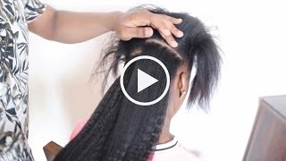 How to Install Clip Ins on Relaxed and Natural Hair Knappy Hair Extensions [upl. by Ariadne]