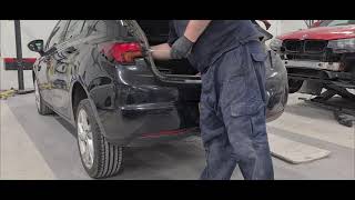 How to remove a 2017 OpelVauxhall Astra back bumper [upl. by Assiralc]