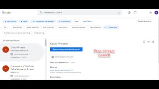 Using Google Dataset Search to get free datasets [upl. by Orten117]