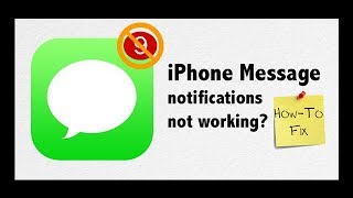 Are You Not Getting Text or Message Notifications Alerts or Sounds on iPhone How to Fix [upl. by Gunning]