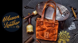 Making a Leather Tote  The Mini Lilly [upl. by Brookes]