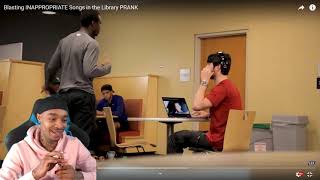 FlightReacts Blasting INAPPROPRIATE Songs in the Library PRANK [upl. by Barnaby]