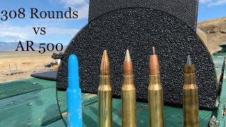 308 SLAP Round vs 12quot AR 500 Armor Plate [upl. by Deny614]