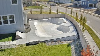 real SKATEPARK in my BACKYARD  backyard tour 2 [upl. by Lhamaj]