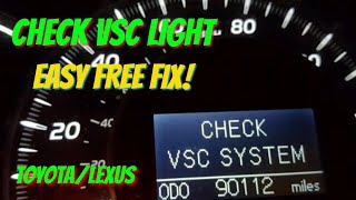 Lexus Toyota VSC  Trac Warning Light FIX [upl. by Aital]