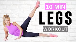 10 Minute Legs Workout For Women Over 50  Indoor Workout [upl. by Annez]