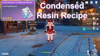 Condensed Resin Recipe Location  Genshin Impact [upl. by Siednarb665]