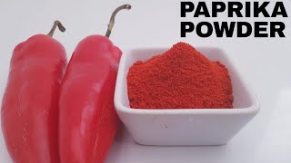 HOW TO MAKE PAPRIKA POWDER AT HOME ll Homemade Paprika Powder  One ingredient Recipe [upl. by Ativahs709]