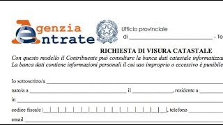 COME SI RICHIEDE UNA PLANIMETRIA CATASTALE [upl. by Eb396]