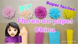 COMO HACER POMPONES DE PAPEL CHINA SUPER FACIL [upl. by Irem]