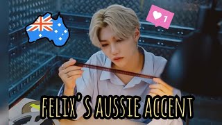 Felix speaking english with Australian accent 필릭스  Stray Kids 스트레이키즈 [upl. by Tavey356]