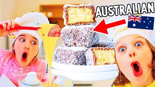 Australian Lamingtons with BIGGY AND NAZ  NORRIS NUTS COOKING [upl. by Nylhsa]