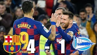 Barcelona vs Alaves 41 La Liga 201910  MATCH REVIEW [upl. by Antonie952]