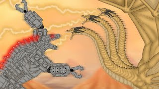 Mechagodzilla vs King ghidorah  EPIC BATTLE  godzilla battle  PiKKY GODZILLA [upl. by Courtenay]