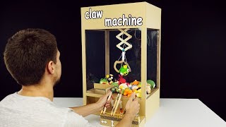 How to Make Hydraulic Powered Claw Machine from Cardboard [upl. by Laehcor]