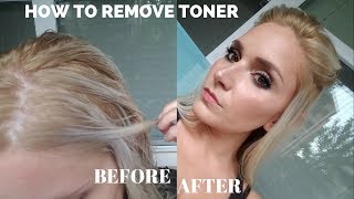 HOW TO REMOVE TONER FROM HAIR  REMOVE TONER EASILY AT HOME [upl. by Shaw]