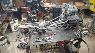 KTM 4WD Go Kart Build  Frame  Drivetrain [upl. by Ardnama]