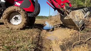 5 TYM T264 How To Dig Ditch With Front End Loader [upl. by Rol]