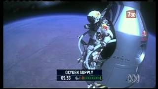 Austrian daredevil breaks sound barrier jumping from space [upl. by Deehahs]