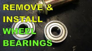 Remove amp Install Scooter  Motorcycle Wheel Bearings The Easy Way [upl. by Brynna]