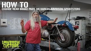 How To Change Rear Brake Pads On HarleyDavidson Sportsters [upl. by Cutty]