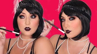 1920s Flapper Makeup  AFORDABLEDRUGSTORE  Glamnanne [upl. by Anstice]