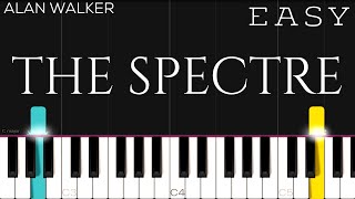 Alan Walker  The Spectre  EASY Piano Tutorial [upl. by Yespmed282]