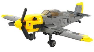 Sluban WWII M38B0692 aircraft Messerschmitt Bf109  Military Lego Speed Build Review [upl. by Stoecker751]