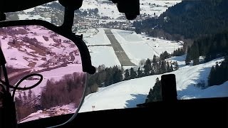 Falcon 7X Landing at SaanenGstaad Airport [upl. by Shewchuk]