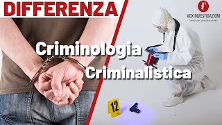 Criminologia e criminalisticaLe differenze che dovresti assolutamente sapere [upl. by Alecram302]