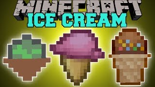 Minecraft ICE CREAM AND SNOW CONES MAGIC SNOW AND DESSERTS Mod Showcase [upl. by Frissell986]