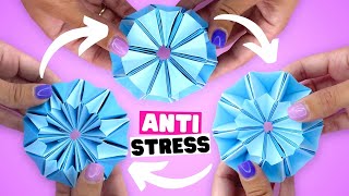 How to make FUN paper toy ANTISTRESS transformer origami fidget toy [upl. by Lekar549]