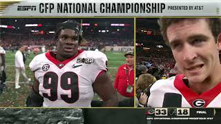 Stetson Bennett interview after Georgia wins national title [upl. by Ardelle]