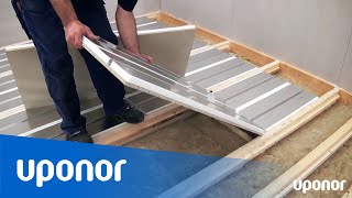 Installation av golvvärme  Uponor Golvvärmekassett med isolering [upl. by Kinney928]