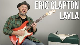 Eric Clapton Layla Electric Guitar Lesson  Tutorial [upl. by Ilenna]