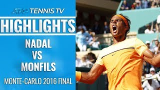 Nadal vs Monfils MonteCarlo 2016 Final Extended Highlights [upl. by Kotta]