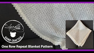 Easy One Row Repeat Blanket [upl. by Ahsekin]