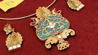 latest gold jewelry designs in 1 gram  haasvika 9618284188 [upl. by Anelim]