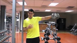 Lateral a 1 mano con Mancuerna Single arm lateral raise [upl. by Atteoj]