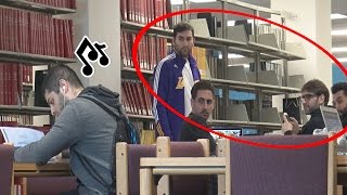 Accidentally Blasting Embarrassing Songs in the Library Prank [upl. by Marsha255]