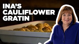 Inas MakeAhead Cauliflower Gratin HowTo  Barefoot Contessa  Food Network [upl. by Anna]