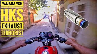 YBR with HKS Exhaust  Raw Sound  POV  Streets Of Pakistan  2020 [upl. by Laud]